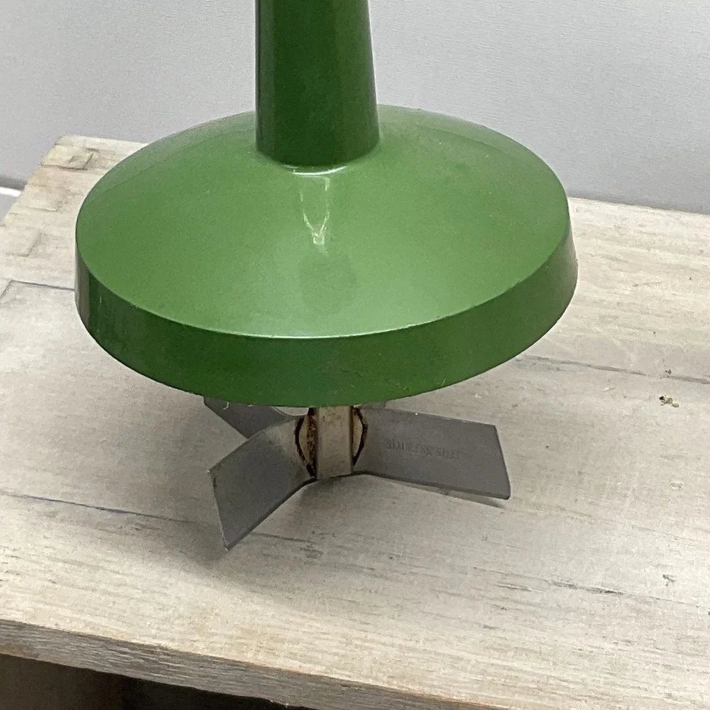 Federal Housewares Vintage Nut Chopper Green Glass Manual Grinder MCM